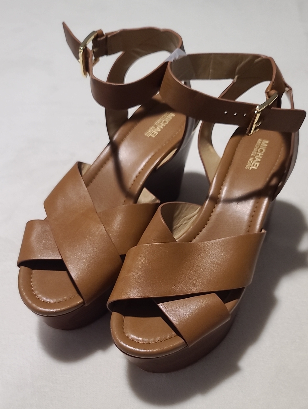 Michael Kors Leather Wedges Size 8